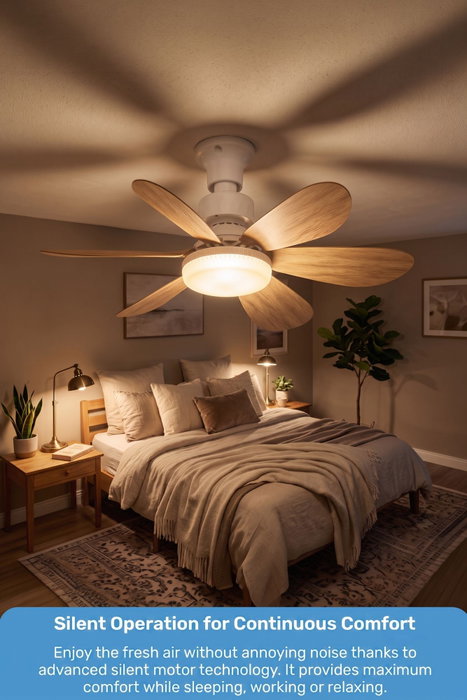 Sinbo Ventilador de Techo SF-7708-B Color Madera